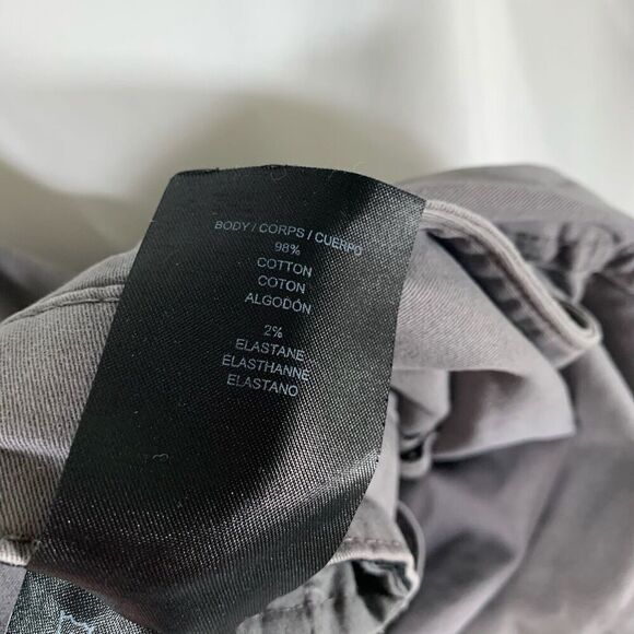 Hurley Chino Shorts Men's 38 Grey Cotton Blend Pockets 9" Inseam Button - Picture 7 of 10